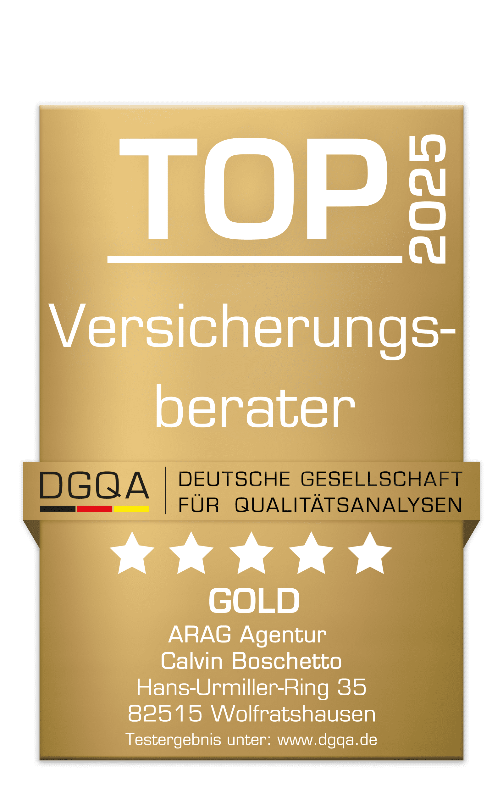 DGQA Top Insurance Advisor Award 2025
